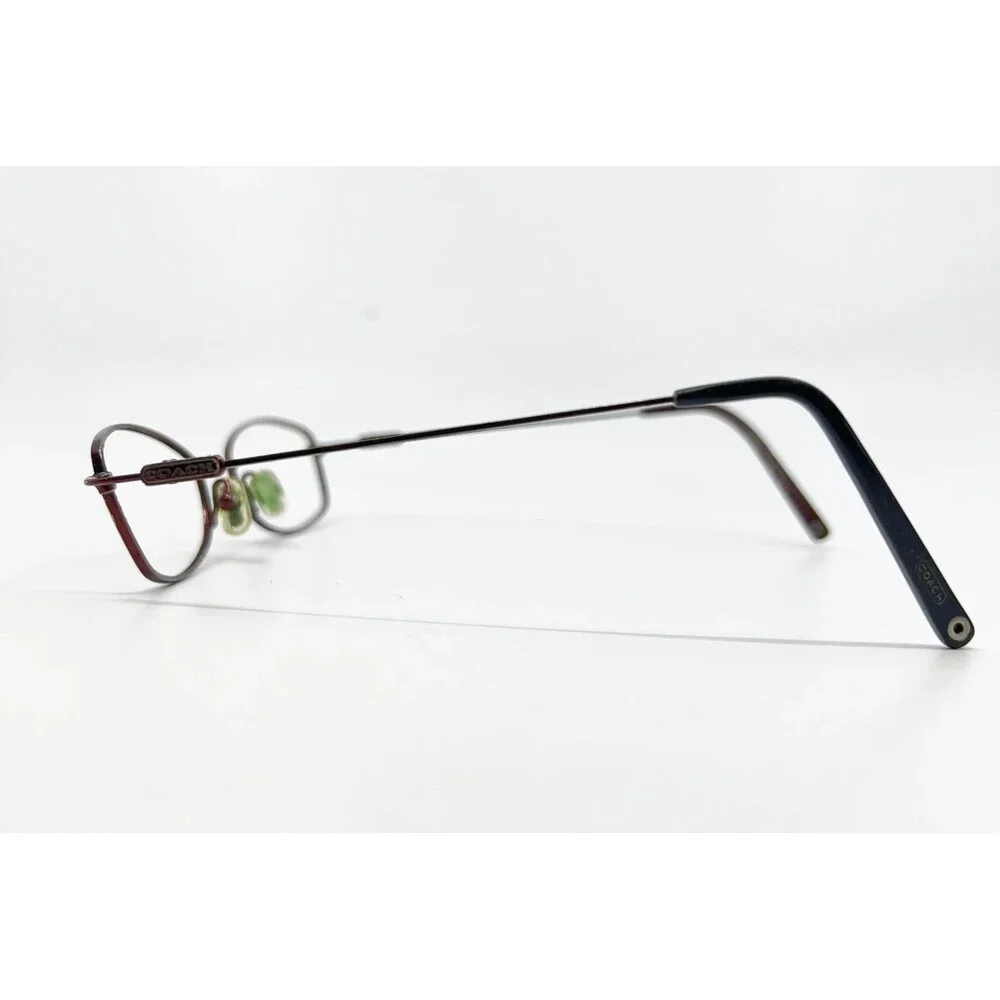 Coach Eyeglasses Womens Burgundy Metal Oval Frame 49-17-135 38885